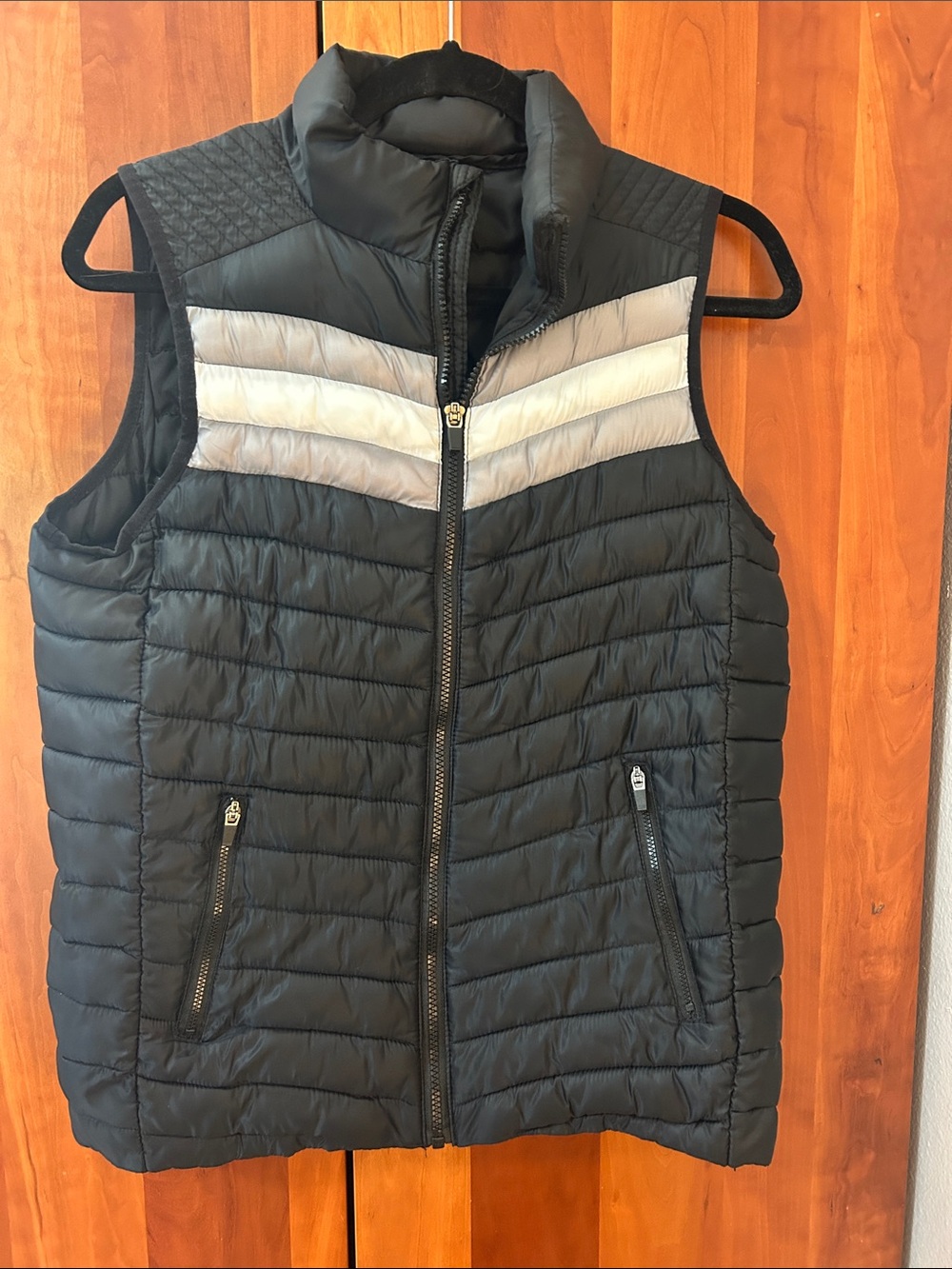 Fabletics Black Quilted Puffer Vest